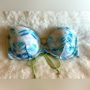 Victoria Secrets Y2K Women's Strapless Bikini Top Tropical Design